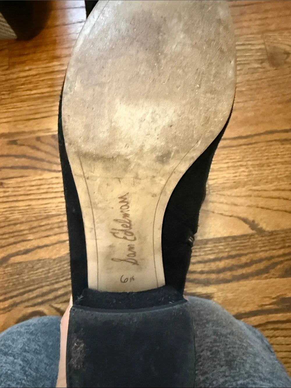 Sam Edelman Black Over-the-Knee Block Heel Boots